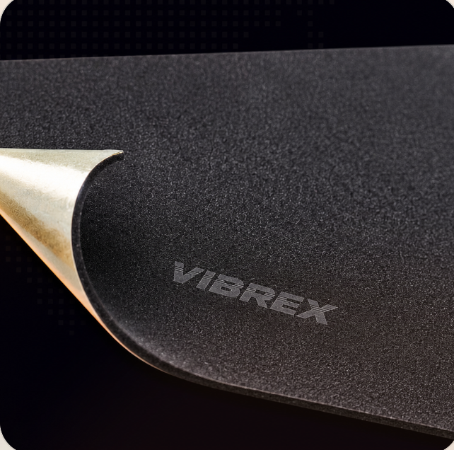 Thin Vibrex sheet for car soundproofing